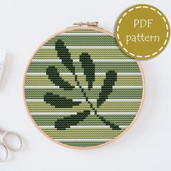 LP0190 Hoop art cross stitch pattern for begginer - Easy xstitch pattern in PDF format - Instant download - embroidery