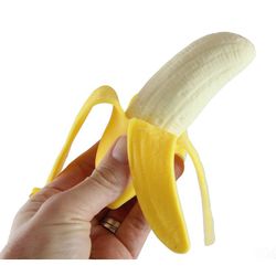 Realistic Squishy Peeled Banana Toy 2PCS