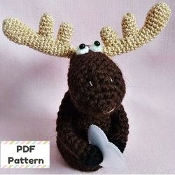 Crochet reindeer pattern, Crochet moose pattern, Christmas reindeer crochet pattern amigurumi, Christmas crochet pattern
