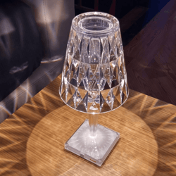 LED Bar Diamond-Like Rechargeable Crystal Table Lamp