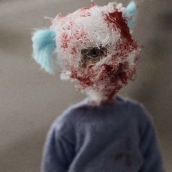 ooak sally fisher, creepy doll, collectible and moving, geek gift, fanart doll