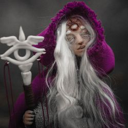 navis nobilite, creepy doll, collectible and moving, witch doll, scary gift