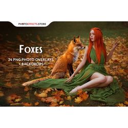 24 Fox Photo Overlays