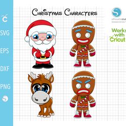Santa svg, Christmas Gingerbread svg, Gingerbread man svg, Christmas cookies svg, Funny Christmas svg, Deer clip art