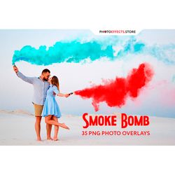 35 Smoke Bomb Photo Overlays