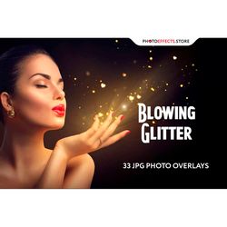 33 Blowing Glitter Photo Overlays