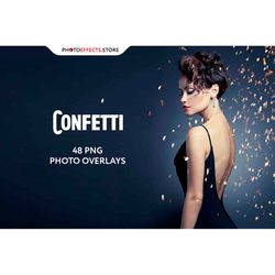 48 Confetti Photo Overlays