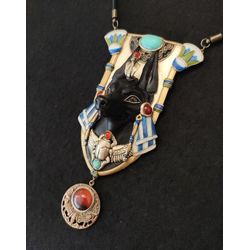 Anubis necklace,Egyptian jewelry,Ethnic necklace,Anubis pendant,Anubis jewelry,