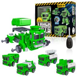 USA Toyz Truck Bots Dump Truck Robots for Kids - 4-in-1
