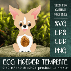 chihuahua dog | egg holder template svg