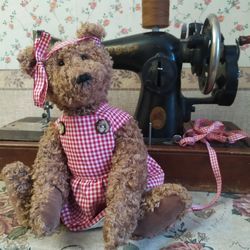 collectable teddy bear viscose teddy artist plush animal toy gift from russia oo