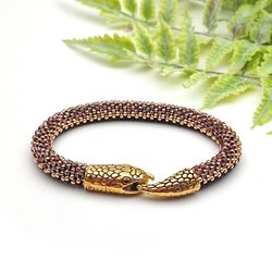 Snake bracelet for women, Handmade beaded bracelet, Christmas Gift Ideas