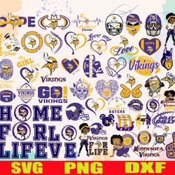 Minnesota Vikings Svg, Clipart Bundle, NFL teams, NFL svg, Football Teams svg