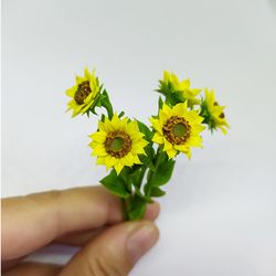 Sunflower miniature 1 pcs Handmade