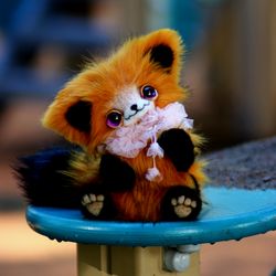 Fantastic Fox Ayana fox, little fox, little fox, fluffy fox, Japanese fox, round face, fox fur, fluffy doll, plush fox,