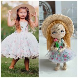 Personalized doll gift portrait doll dollhouse miniature custom doll look like me mini me doll best friend gift