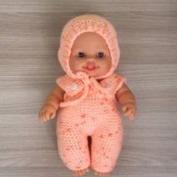8-9 inch Baby Doll Wardrobe Doll Clothes Overalls Hat for 21 cm Miniland baby doll Berenguer Dolls 8 inch Jumpsuit doll