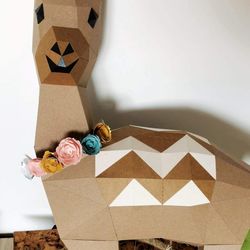 llama 3d model diy decor for wall decor