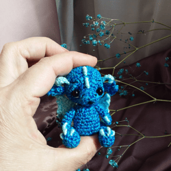Universal gift for mom. Crochet dragon gift figurine. Toy for doll. Mini  amigurumi dragon. Handmade crochet toy dragon.