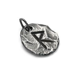 rune raido pendant - 925 sterling silver pendant