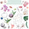 Watercolor Illustration set Of marine theme with corals, shells, fish, tropical flowers orchids, Floral Clipart PNG and patterns_8mb.jpg