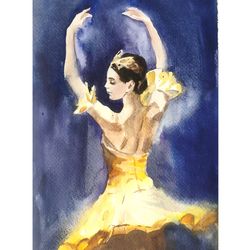 Ballet Oil Painting Ballerina Original Art Dance Artwork Ballet Wall Art by Olivkan