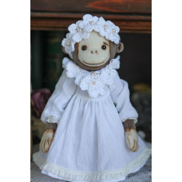 Handmade - Artist-Collectible-Teddy-Bear-OOAK-Vintage Victorian Style toy OOAK Artist Teddy-Bear-Vintage-Victorian-Style-Collectible-Stuffed-Antique.jpg