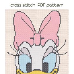 Duck cross stitch, Cartoon cross stitch pattern, PDF Pattern /88/