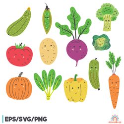 Vegetable Character Clipart