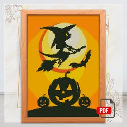 Halloween PDF Cross Stitch Pattern Cross Stitch Kits Cross Stitch PDF