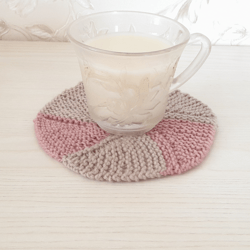 Knitting Pattern Coaster, Handmade Home Decor Pattern, Knit Kitchen Decor - V3