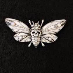 Moth brooch, Gothic moth, Moth jewel, Gothic Moth pin, Art Deco brooch