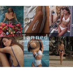 Tan Presets, Lightroom mobile presets, beach Lightroom presets, Beauty skin presets, Tanned presets, Tanned filters