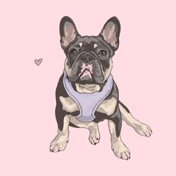 Custom Digital Dog Portraits from photo -  Lovely Style -  Pet painting