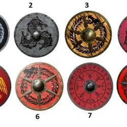 Chose Your 24'' Handmade Medieval Wooden Shield Viking Shield Battle Ready Best LARP Shield