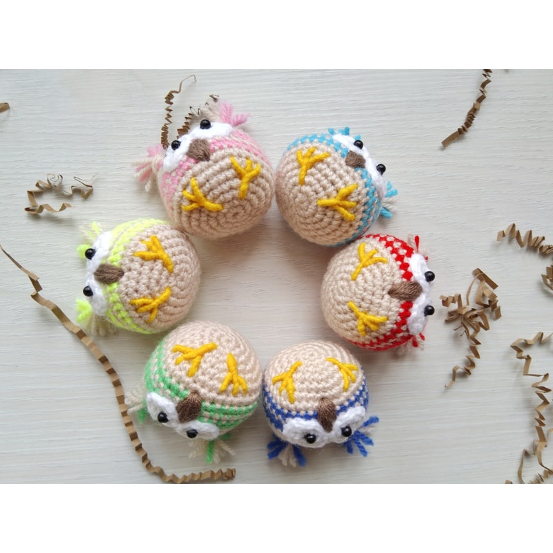 Crochet Pattern Owls Family In The Nest, Spring Decor croche | Inspire ...