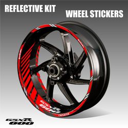 Wheel decals for Suzuki GSX-R 600 rim stickers set decals kit vinyl wheel rim stickers reflective