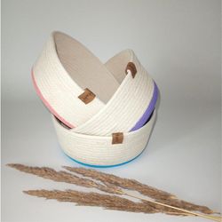 Cotton basket, cord basket, storage organization