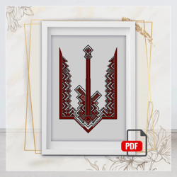 ukraine trident cross stitch templates cross stitch template