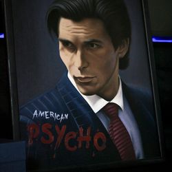 Original American Psycho oil painting, Patrick Bateman, Horror portrait, Hand painted