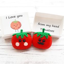 Tomato, Pocket hug, Fathers day gift from daughter, Gift for dad, Mom gift from daughter, Gardening gift, Vegan gift