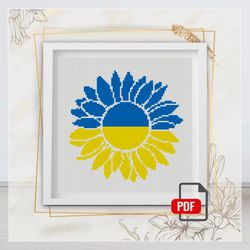 Ukraine Cross-Stitch Sunflower Pattern Cross Stitch Kits Cross Stitch World