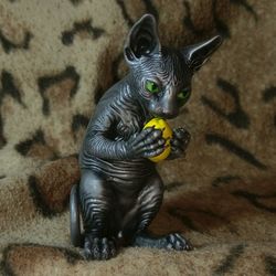 Sphynx cat figurine