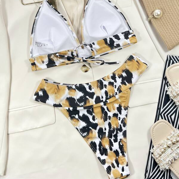 Leopard Print Halter Neck Triangle High Waist Bikini Swimsuit Thongs Beachwear Swimwear Beach Sea Summer (2).jpg