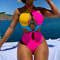 Colorblock Cut Out Criss Cross Underwire One Piece Swimsuit Beachwear Swimwear Beach Sea Summer bathing suits (1).jpg