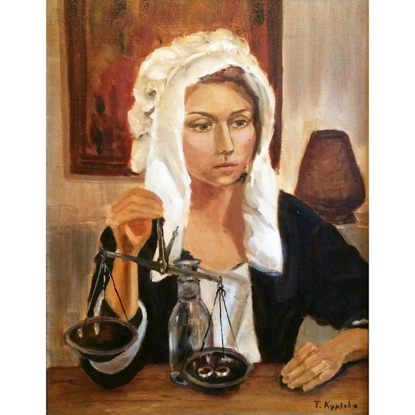 female portrait painting