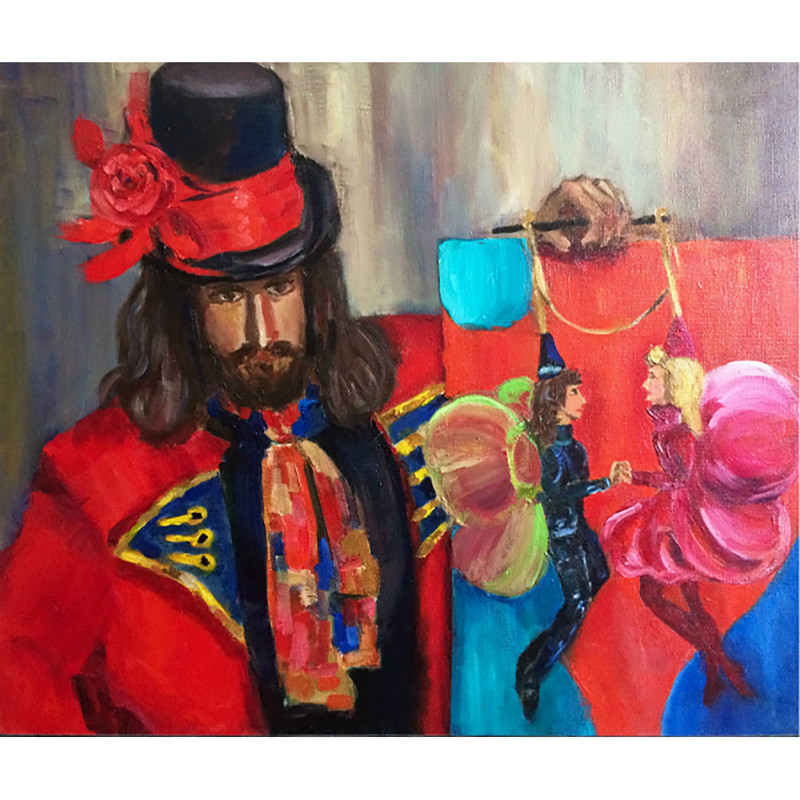 genre painting on canvas