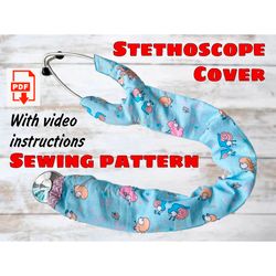 Stethoscope Cover Sewing Pattern With Video Instructions, Stethoscope Straight Cover, Stethoscope Sleeve Template