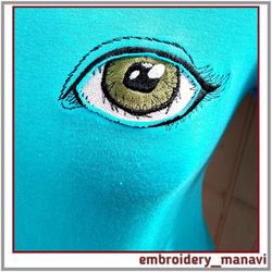 Digital Machine Embroidery Design Eye