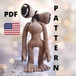 Siren head crochet pattern in English PATTERN